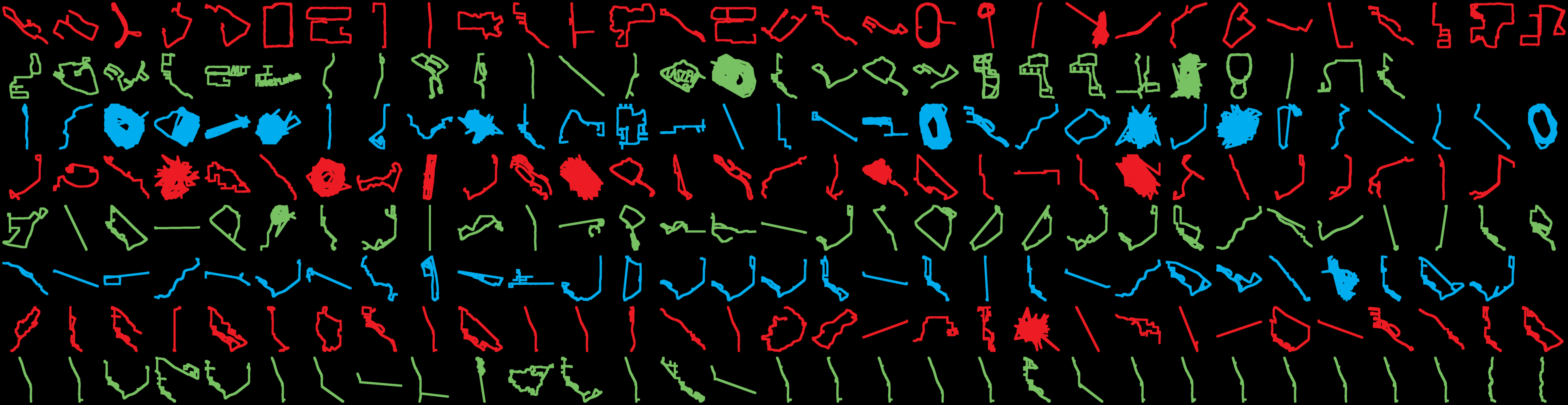 Every run from January through August, one route per day